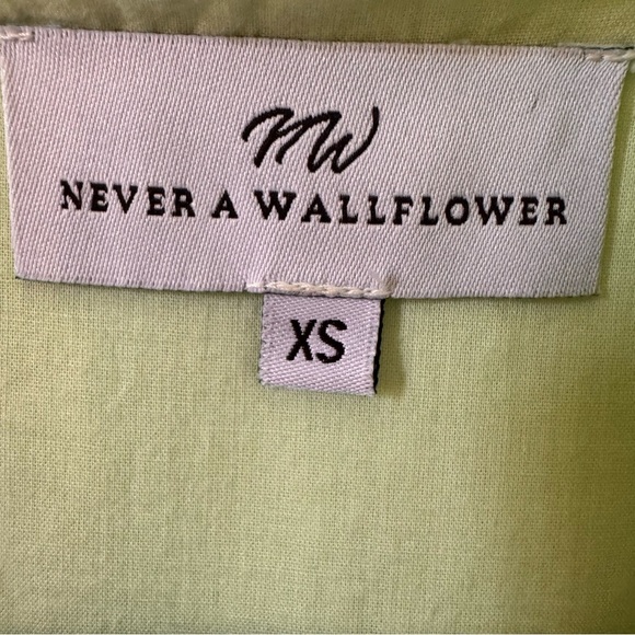 Never A Wallflower High Neck Mini Dress in Mint Swiss Dot Green Size XS - Picture 11 of 12